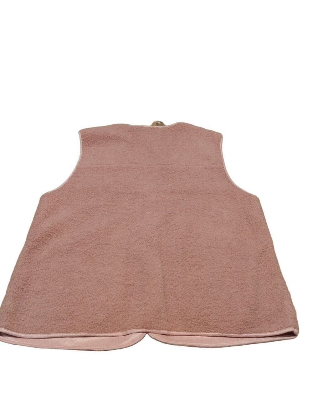 NWT Very J Blush Sherpa Vest Size Small Button Front Cozy Fleece - Picture 3 of 6